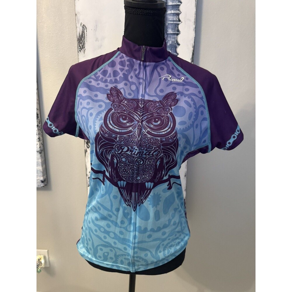 Stunning Primal Jersey Owl Top Womens Sz L